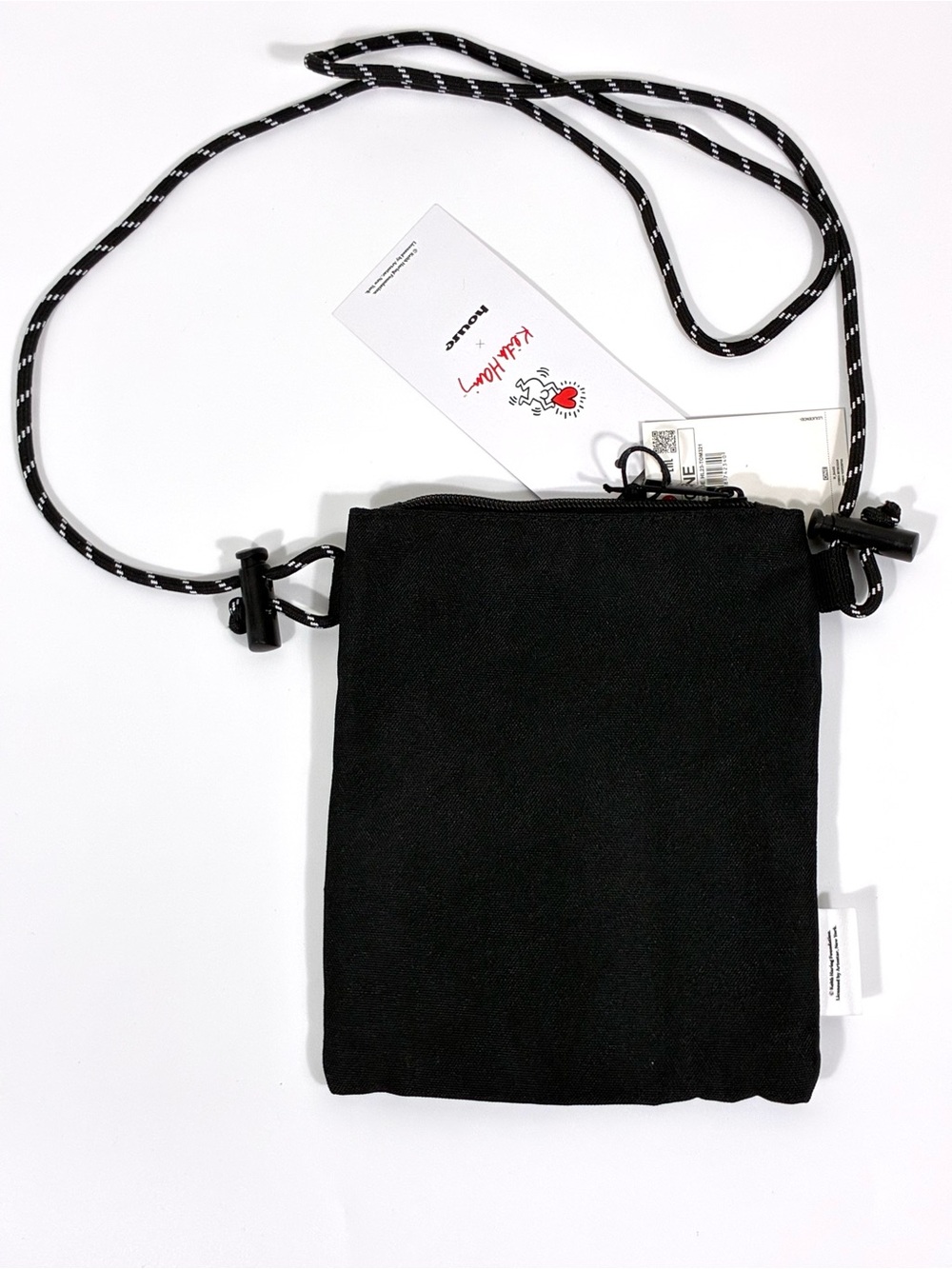Keith Haring Radiant Baby Black Crossbody Pouch Bag NWT Festival Utility Travel - Picture 3 of 10